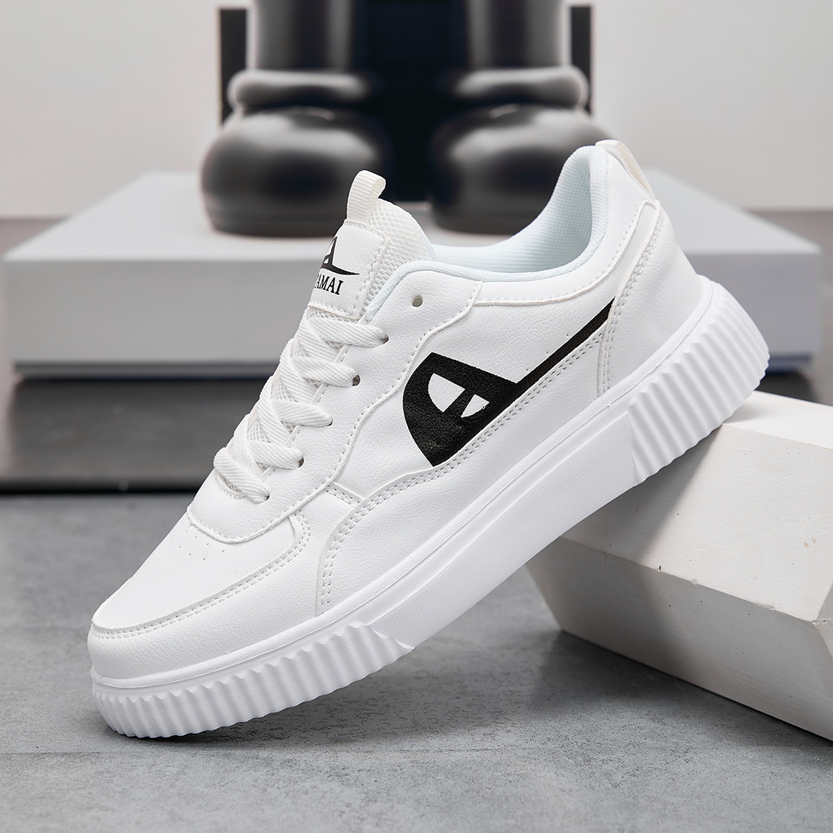 Skateboard - Sapatos femininos skate respirável para homens