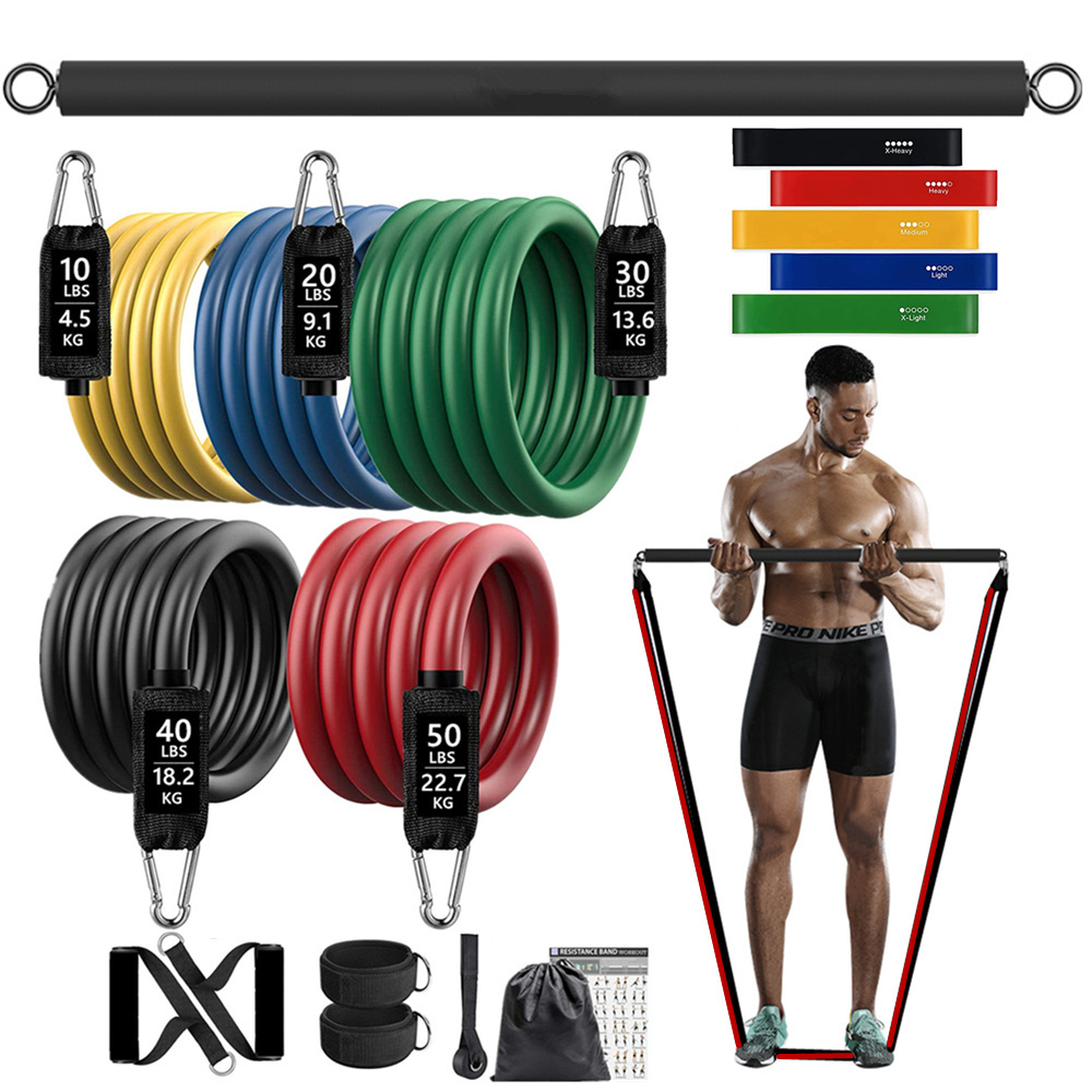 Dumbbell Set - 150lb fitness booty resistência elástico treino