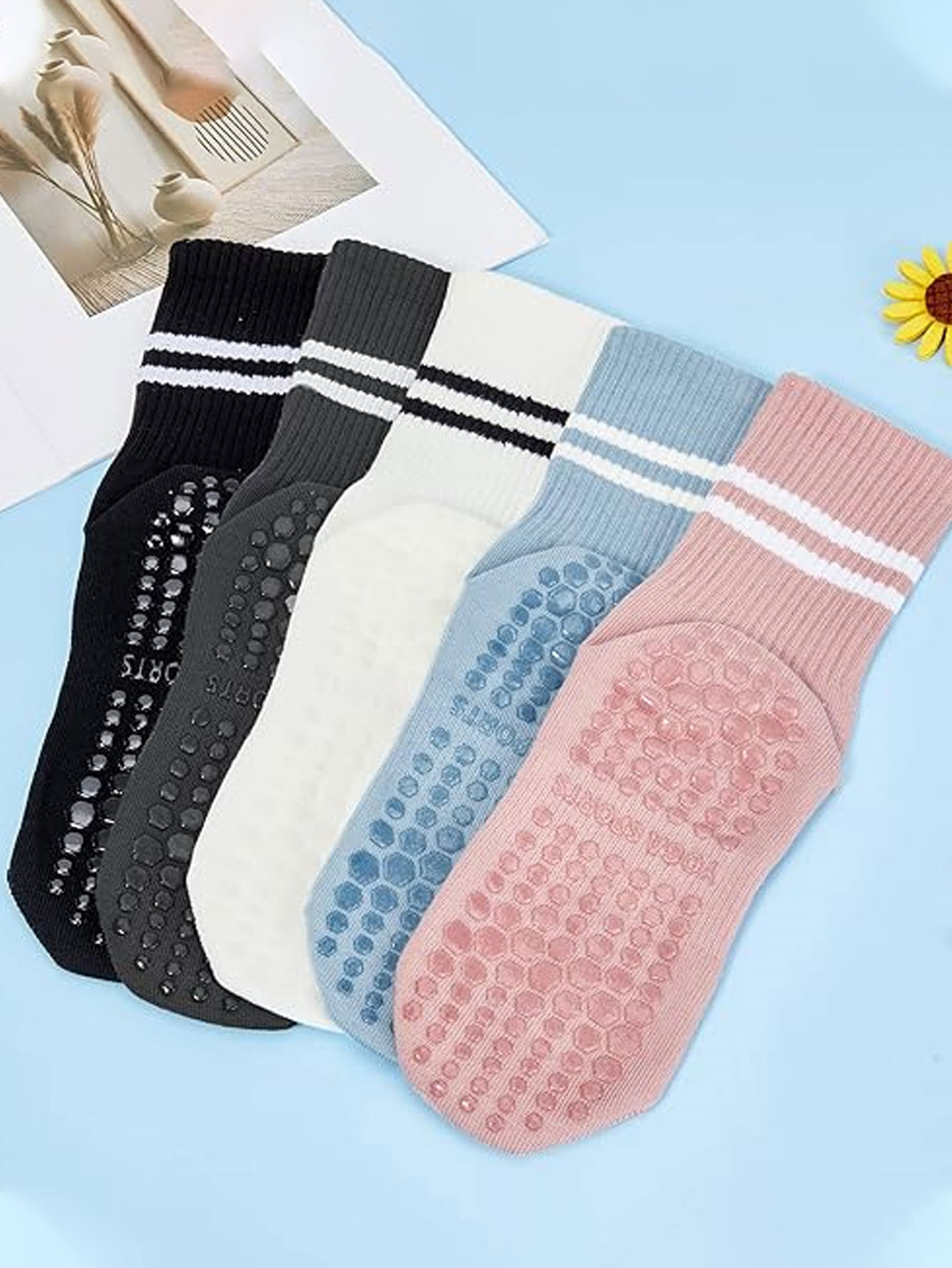 3 Pares de Meias de Yoga, Meia - Yoga Mat avaliação e preço