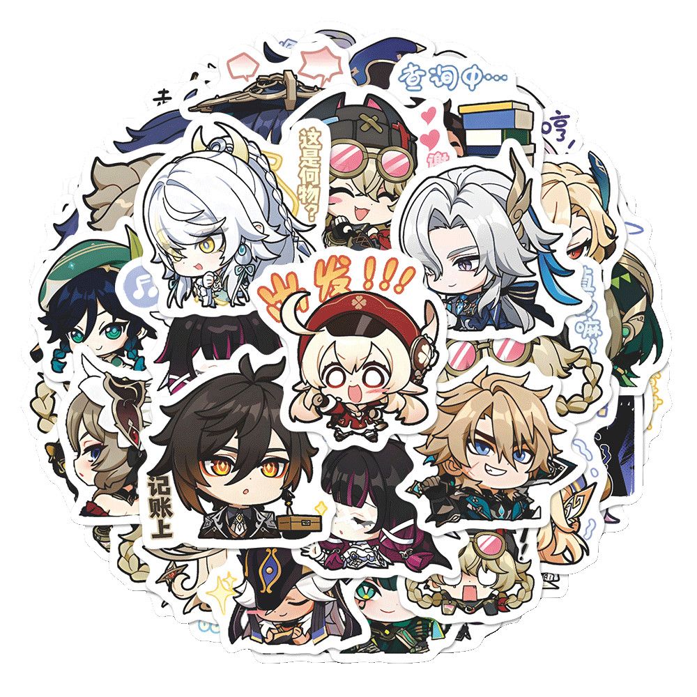 64PCS Adesivos de Anime Genshi - Skateboard avaliação e preço